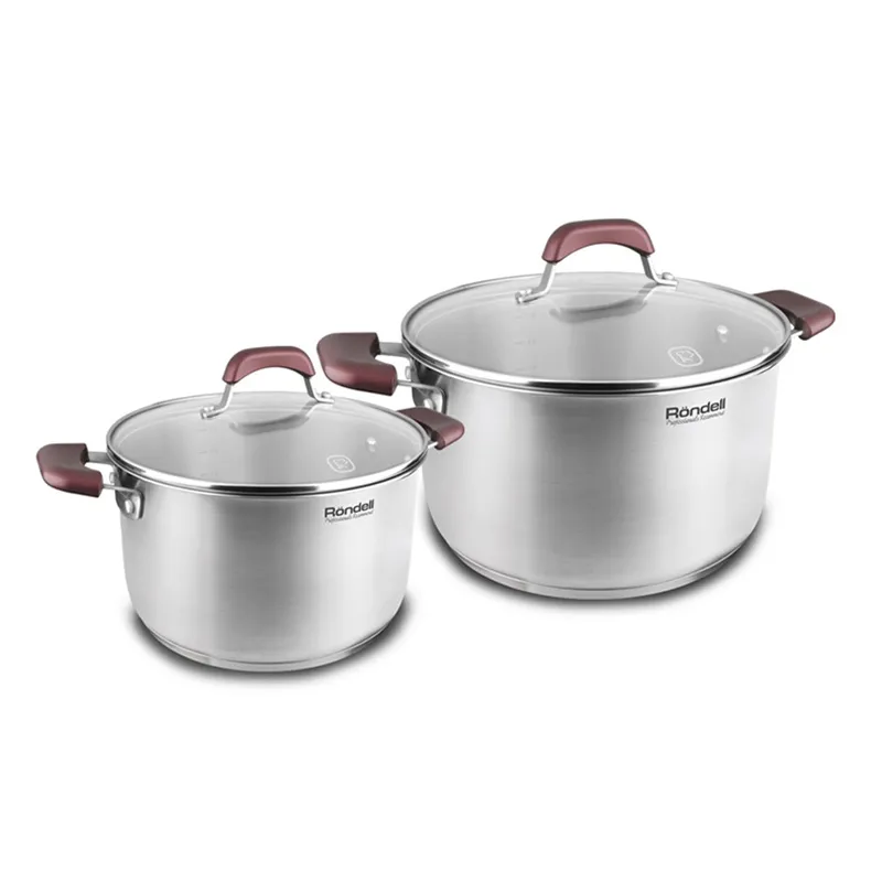 Набор кастрюль Rondell RDS-822, 5,6л, 24см, Нержавеющая сталь
