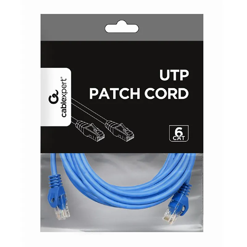 Patch cord Cablexpert PP6U-3M/B, Cat6 UTP, 3m, Albastru
