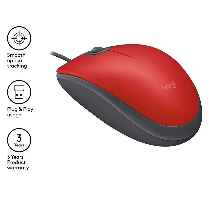 Мышь Logitech M110, Красный