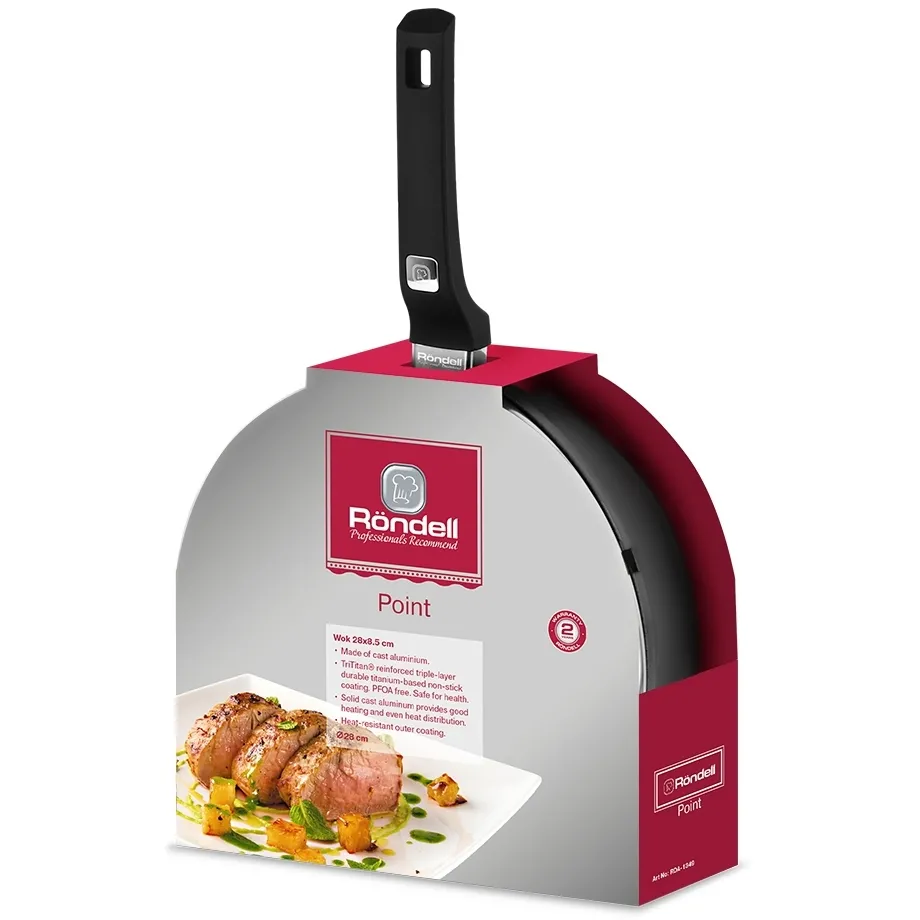 Сковорода WOK Rondell RDA-1349, 28см, Чёрный