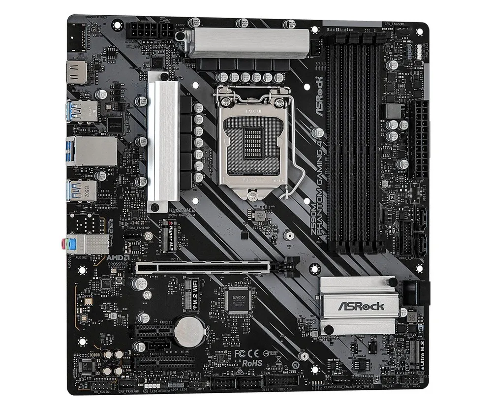 Материнская плата ASRock Z590M Phantom Gaming 4, LGA1200, Intel Z590, Micro-ATX