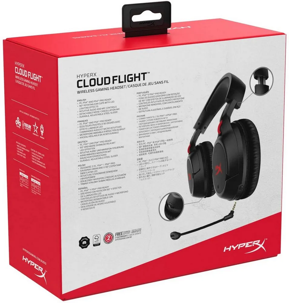 Căști gaming HyperX Cloud II, Wireless, Negru