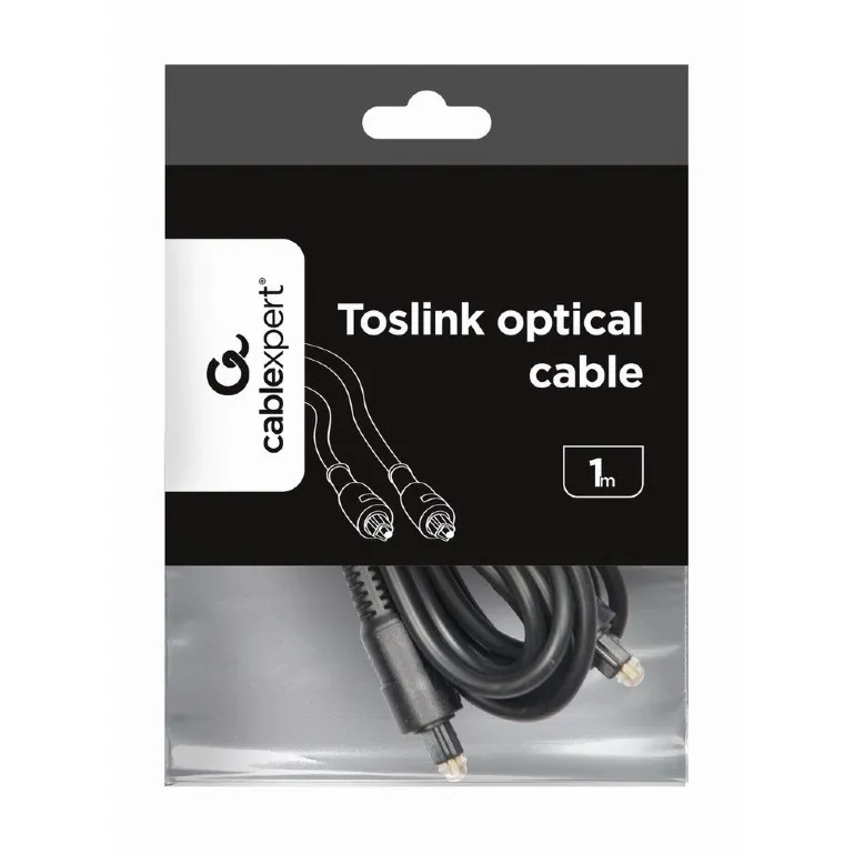 Cablu audio Cablexpert CC-OPT-1M, Toslink - Toslink, 1m, Negru