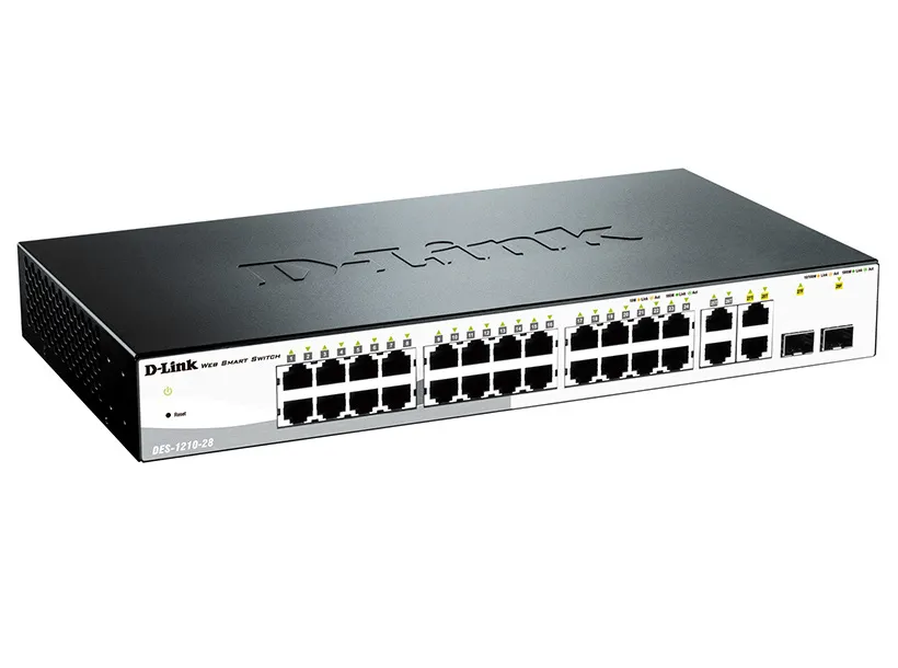 Сетевой коммутатор D-Link DES-1210-28, 24x 10/100 Мбит/с