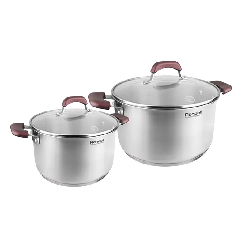 Набор кастрюль Rondell RDS-822, 5,6л, 24см, Нержавеющая сталь