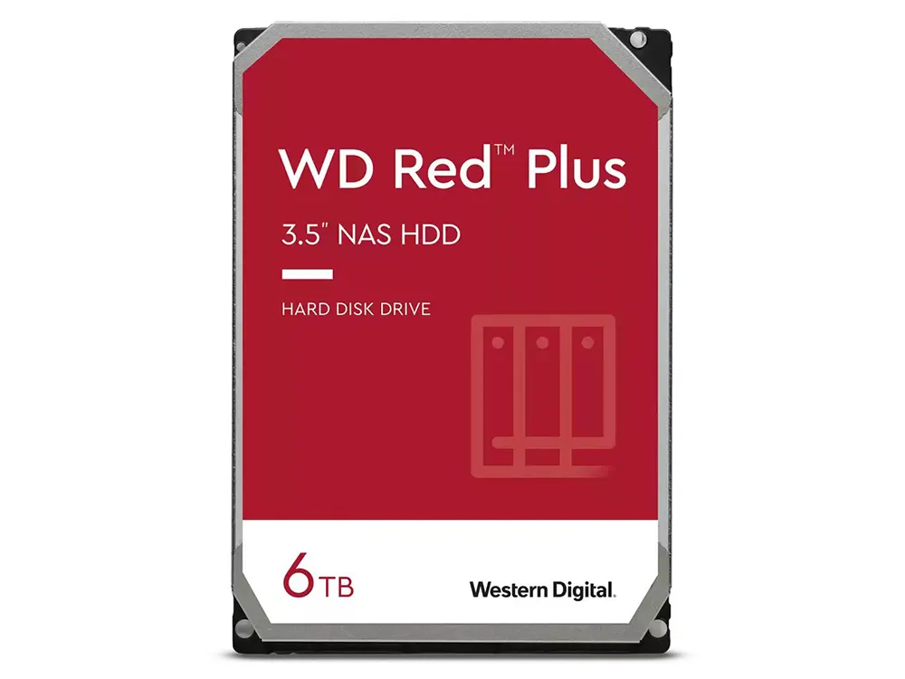 Жесткий диск Western Digital WD Red Plus, 3.5", 6 ТБ <WD60EFZX>