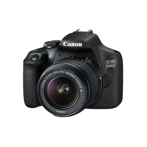Aparat foto DSLR Canon EOS 2000D + EF-S 18-55 DC III, Negru