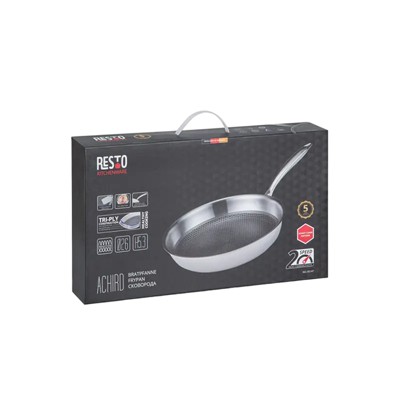Сковорода RESTO 95147, 26см, Нержавеющая сталь