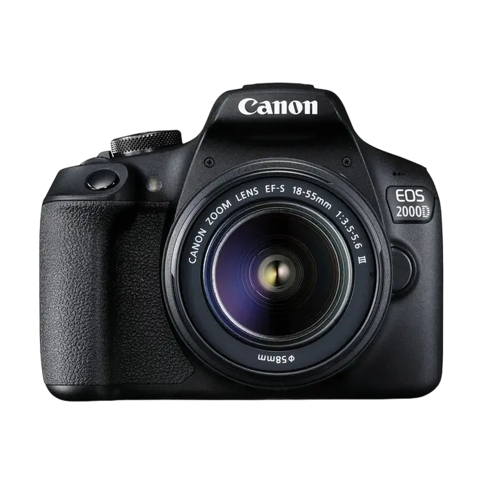 Aparat foto DSLR Canon EOS 2000D + EF-S 18-55 DC III, Negru