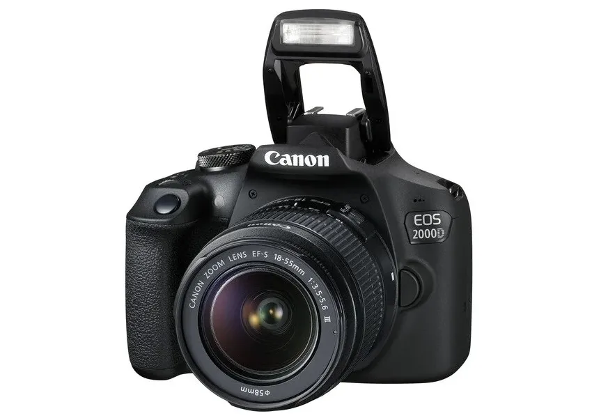 Aparat foto DSLR Canon EOS 2000D + EF-S 18-55 DC III, Negru