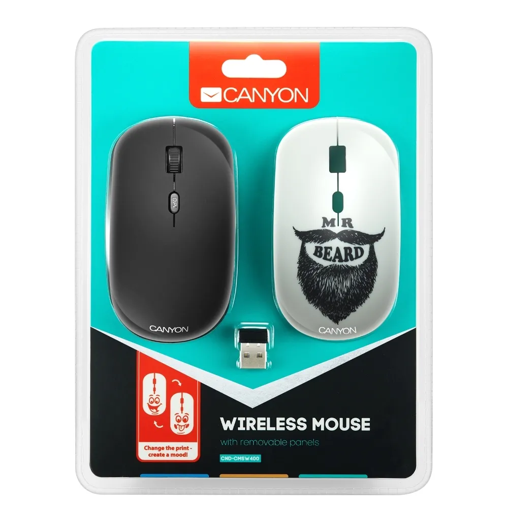 Беcпроводная мышь Canyon CND-CMSW401BD, Разноцветный