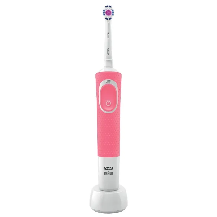 Электрическая зубная щетка Oral-B Vitality 100 Cross Action, Белый Розовый