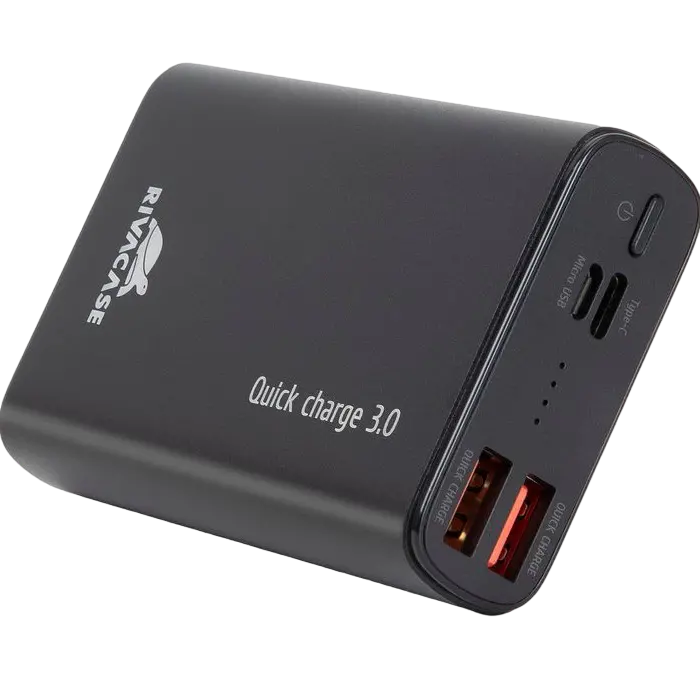 Power Bank Rivacase 10000 mAh QC 3.0/PD, VA1037, Black