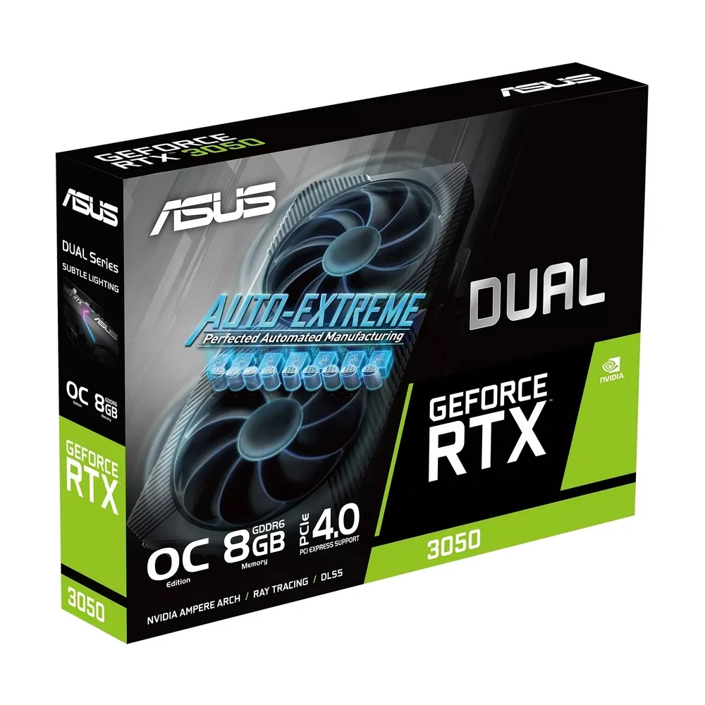 Видеокарта ASUS DUAL-RTX3050-O8G,  8GB GDDR6 128бит