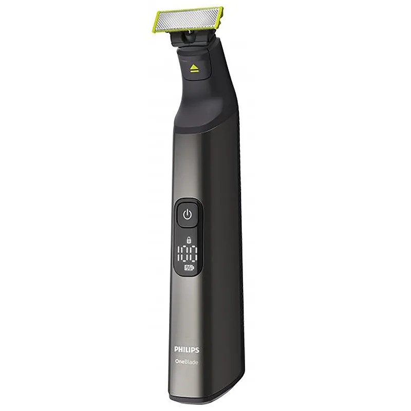 Trimmer pentru bărbați Philips OneBlade Pro QP6650/61, Negru | Verde
