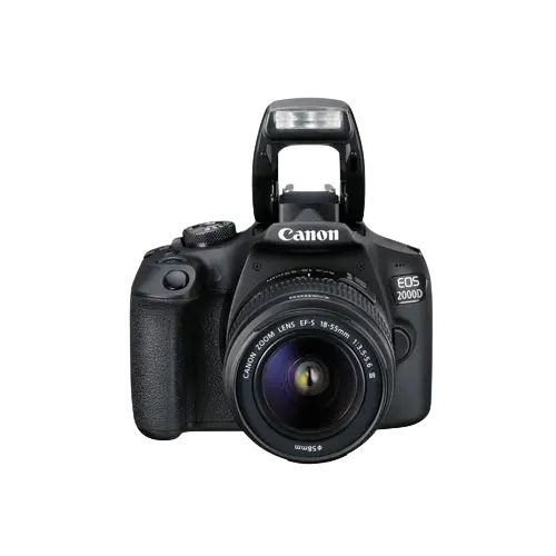 Aparat foto DSLR Canon EOS 2000D + EF-S 18-55 DC III, Negru