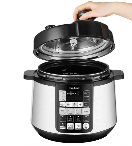 Aparat de gătit multifuncțional sub presiune Tefal CY621D34, Argintiu