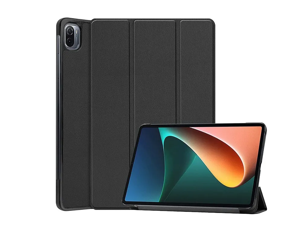 Tablet Case Book PU Leather for Xiaomi Pad 5, Black