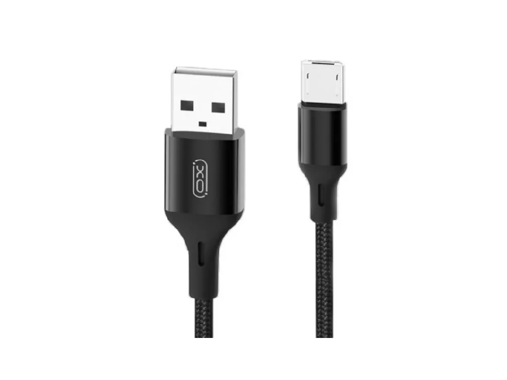 Cablu încărcare și sincronizare XO NB143, USB Type-A/micro-USB, 2m, Negru