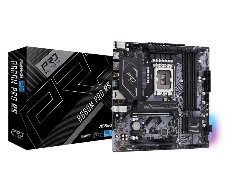 Материнская плата ASRock B660M PRO RS, LGA1700, Intel B660, Micro-ATX