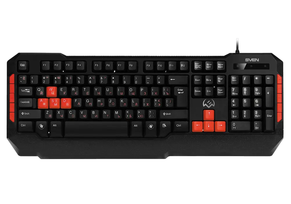 Set Tastatură + Mouse + Mouse Pad SVEN GS-9000, Cu fir, Negru/Rosu