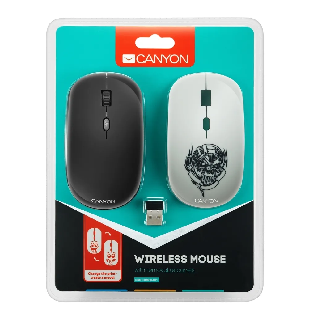 Беcпроводная мышь Canyon CND-CMSW401MC, Разноцветный