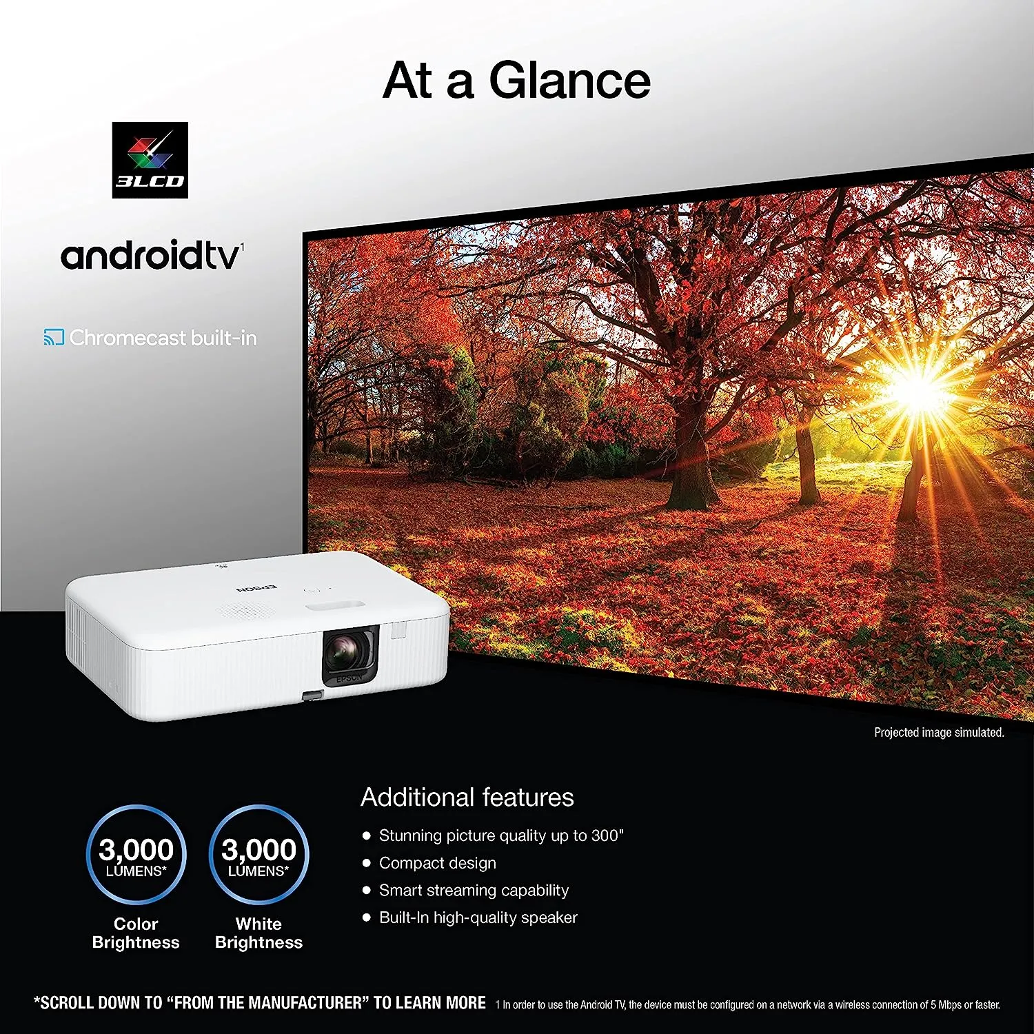 LCD Proiector Epson CO-FH02, 3000ANSI Lumens, FullHD (1920 x 1080) 