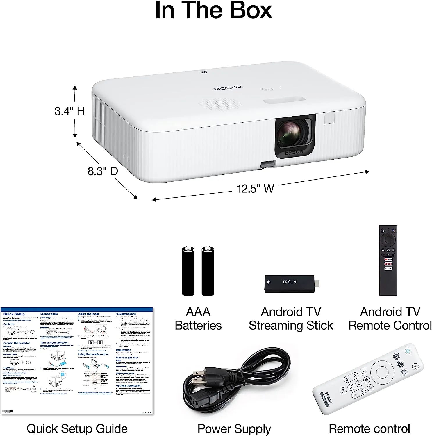 LCD Proiector Epson CO-FH02, 3000ANSI Lumens, FullHD (1920 x 1080) 