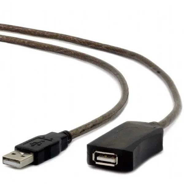 Cablu prelungitor Cablexpert UAE-01-10M, USB Type-A (F)/USB Type-A (F), 10m, Negru