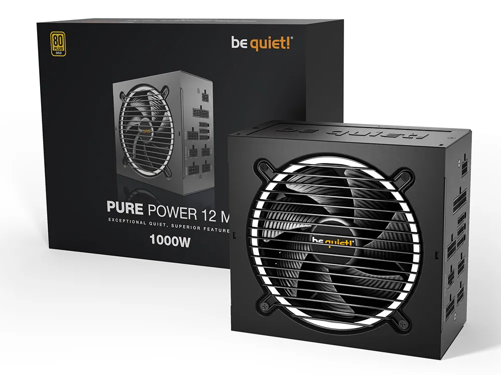 Блок питания для компьютеров be quiet! PURE POWER 12 M, 1000Вт, ATX, Полностью модульный