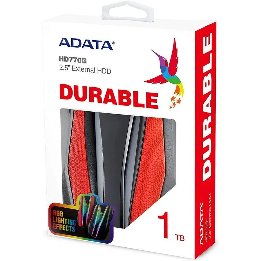 Внешний портативный жесткий диск ADATA HD770G,  1 TB, Красный (AHD770G-1TU32G1-CRD)