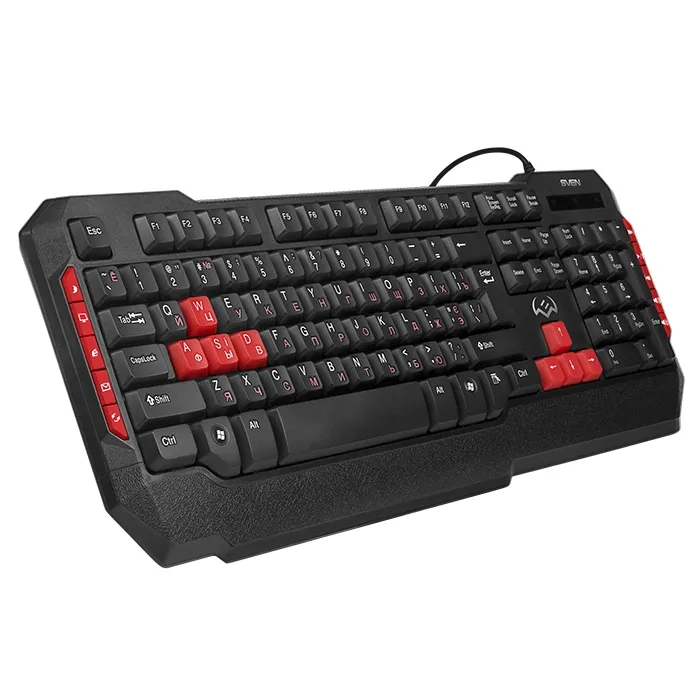 Set Tastatură + Mouse + Mouse Pad SVEN GS-9000, Cu fir, Negru/Rosu