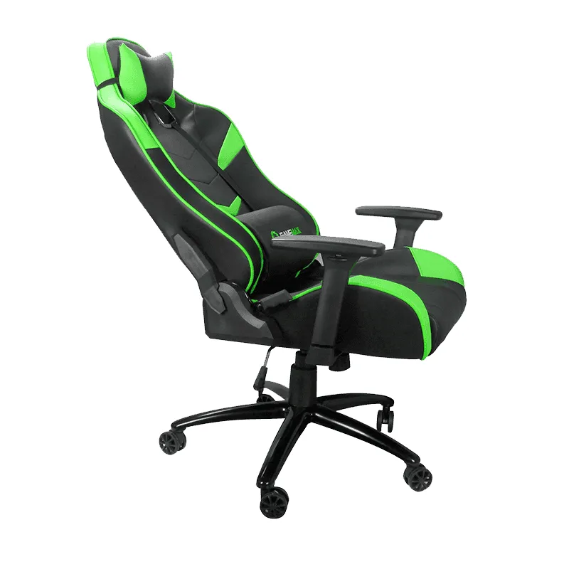 Scaun Gaming Gamemax GCR08, PU Piele, Negru/Verde