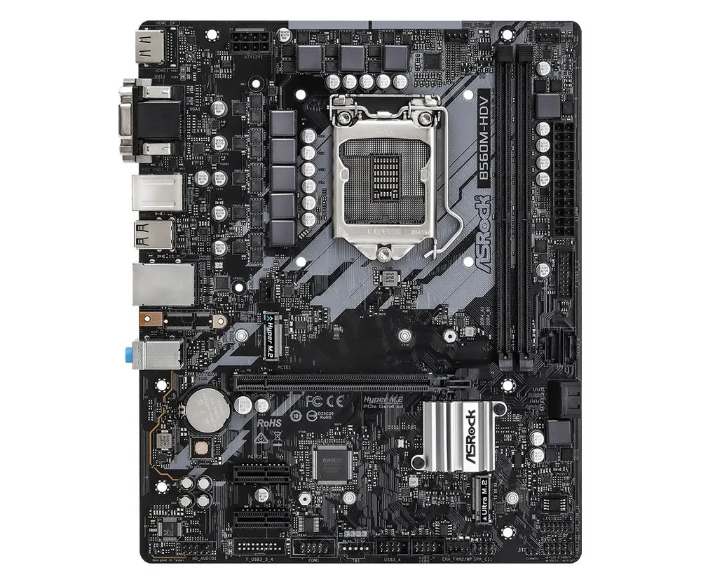 Материнская плата ASRock B560M-HDV, LGA1200, Intel B560, Micro-ATX