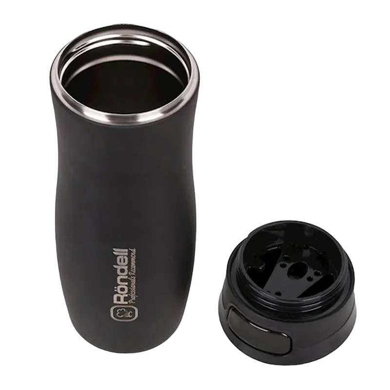Cană termos Rondell RDS-836, 0,4L, Negru