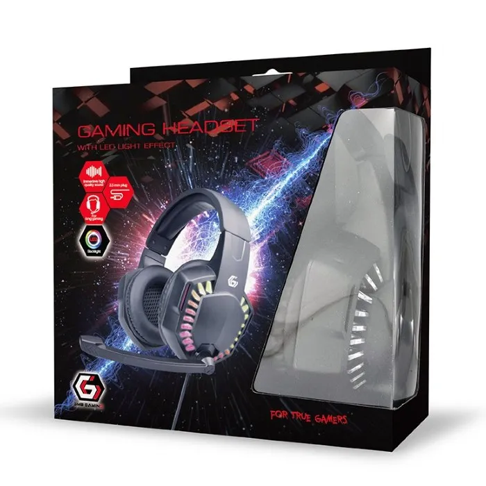 Căști gaming Gembird GHS-06, Cu fir, Negru