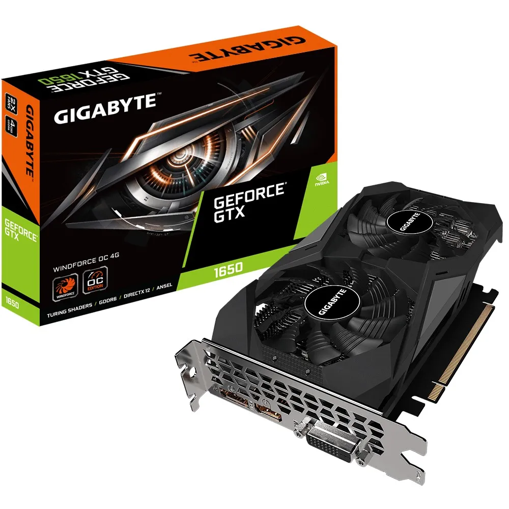 Видеокарта Gigabyte GV-N1656WF2OC-4GD,  4ГБ GDDR6 128бит