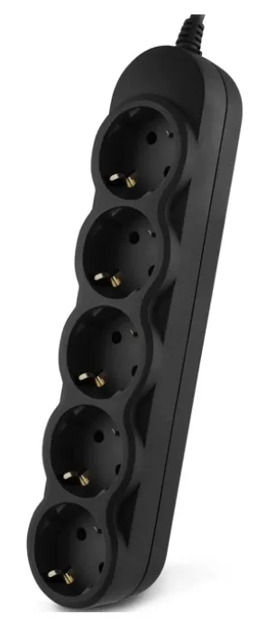 Prelungitor electric SVEN EX-I5, 5 Prize, 0,5m, Negru