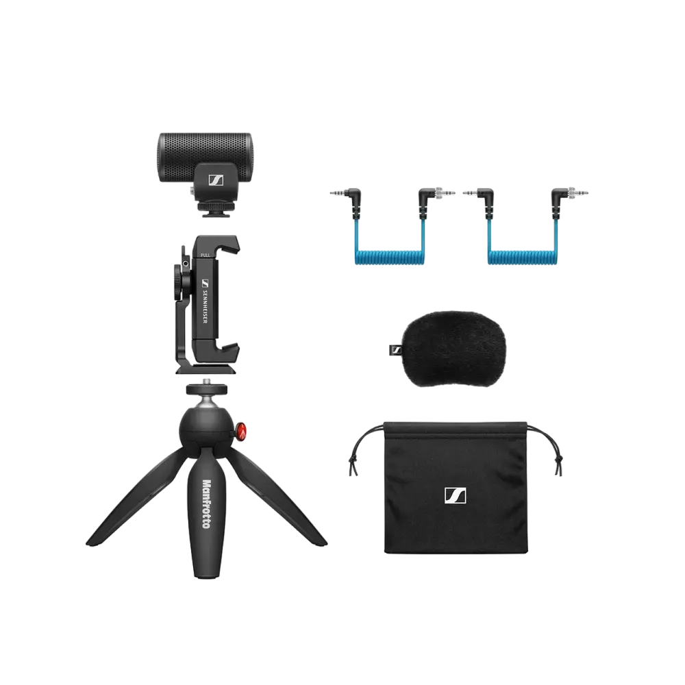 Портативный записывающий микрофон Sennheiser MKE 200, Проводной аналоговый, Чёрный