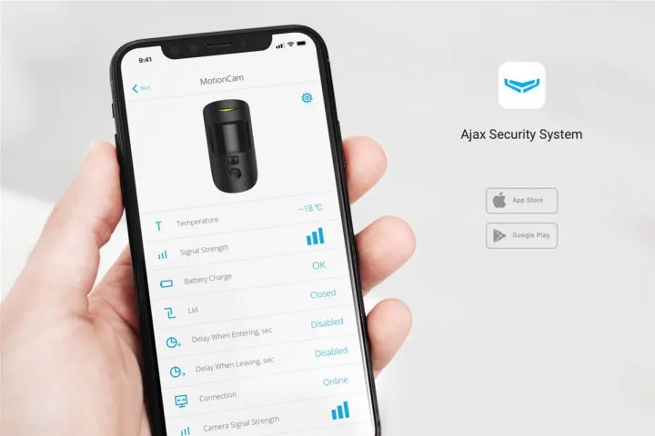 Detector de mișcare Ajax MotionCam, Negru