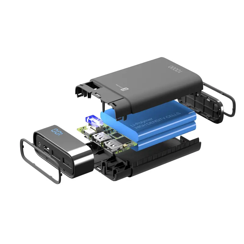 Acumulator extern Cellularline FreePower MANTA 10000, 10mAh, Negru