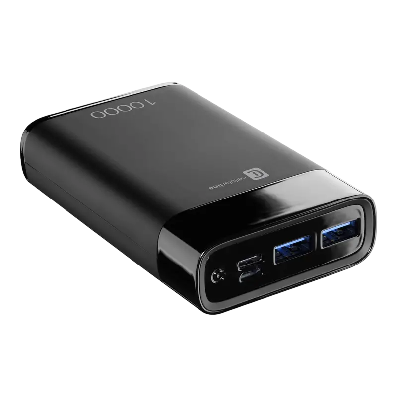 Acumulator extern Cellularline FreePower MANTA 10000, 10mAh, Negru
