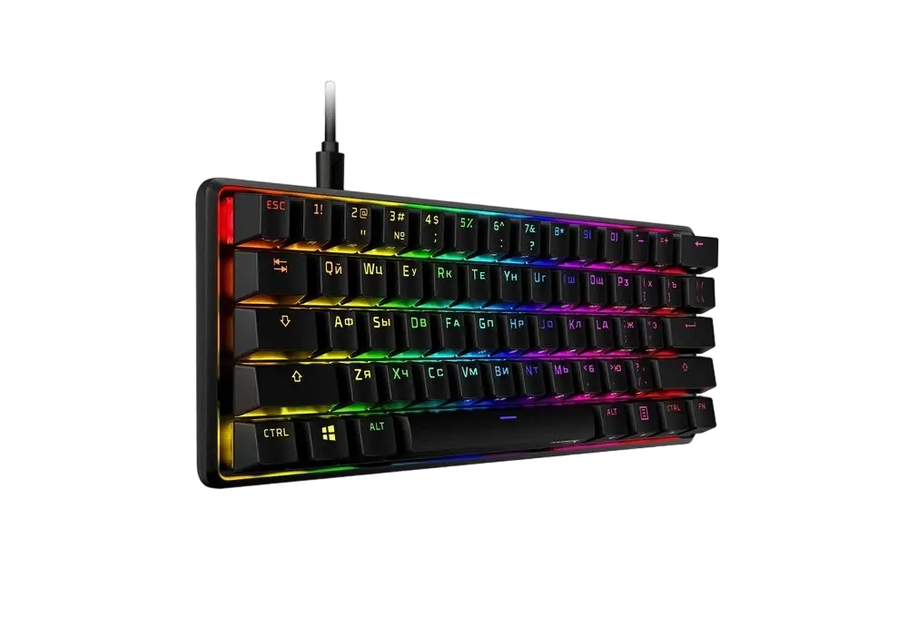 Клавиатура HyperX Alloy Origins 60, Проводное, Чёрный