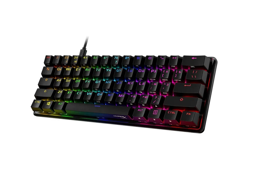 Клавиатура HyperX Alloy Origins 60, Проводное, Чёрный