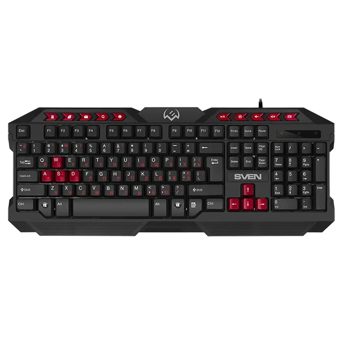 Set Tastatură + Mouse + Mouse Pad SVEN GS-9200, Cu fir, Negru/Rosu
