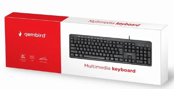 Tastatură Gembird KB-UM-106-RU, Cu fir, Negru