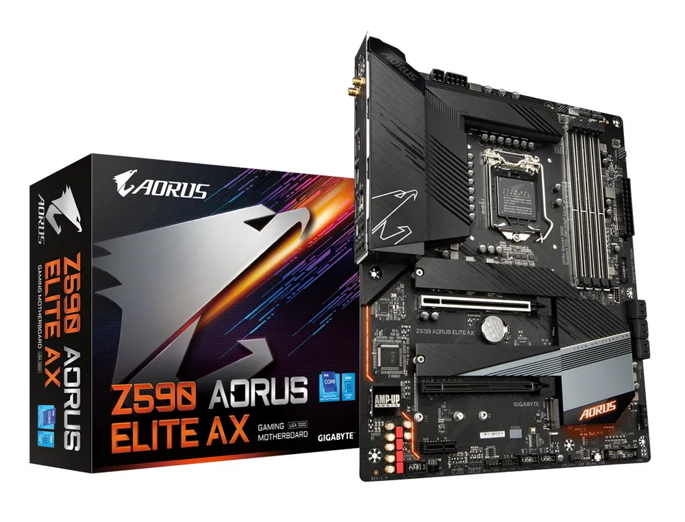 Материнская плата Gigabyte Z590 AORUS ELITE AX, LGA1200, Intel Z590, ATX