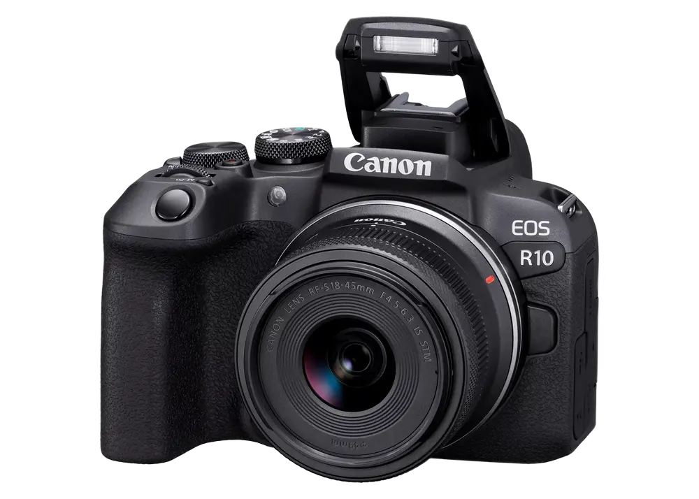 Aparat Foto Mirrorless Canon EOS R10 + RF-S 18-45 IS STM & Adapter, Negru