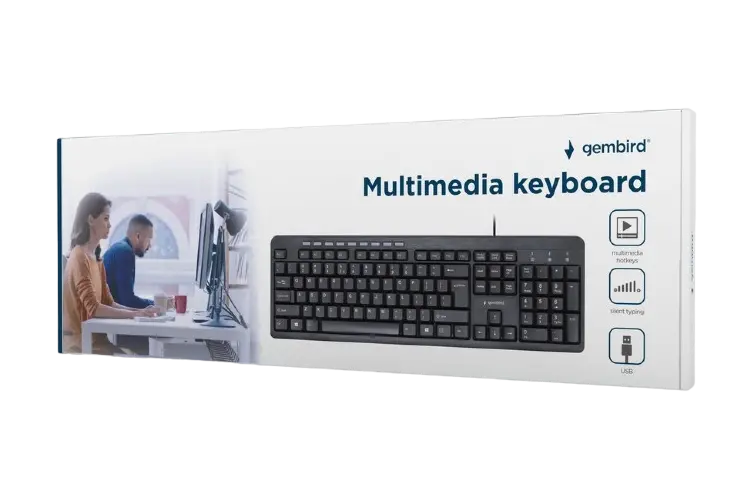 Tastatură Gembird KB-UM-106-RU, Cu fir, Negru