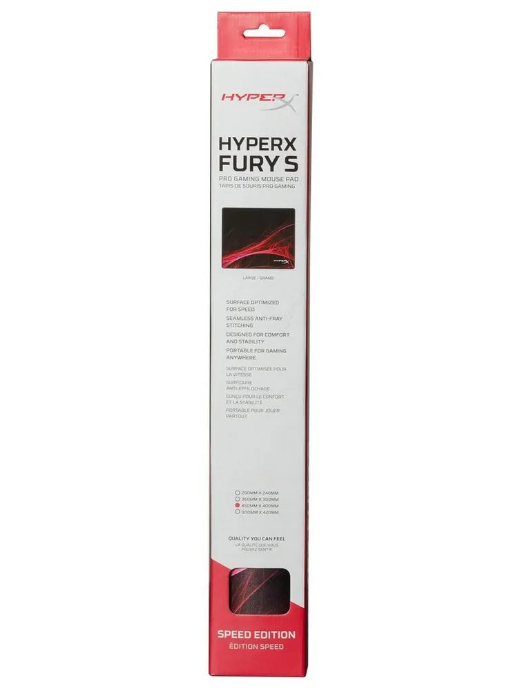 Игровой коврик для мыши HyperX FURY S Pro Speed Edition, Large, Черный/Красный
